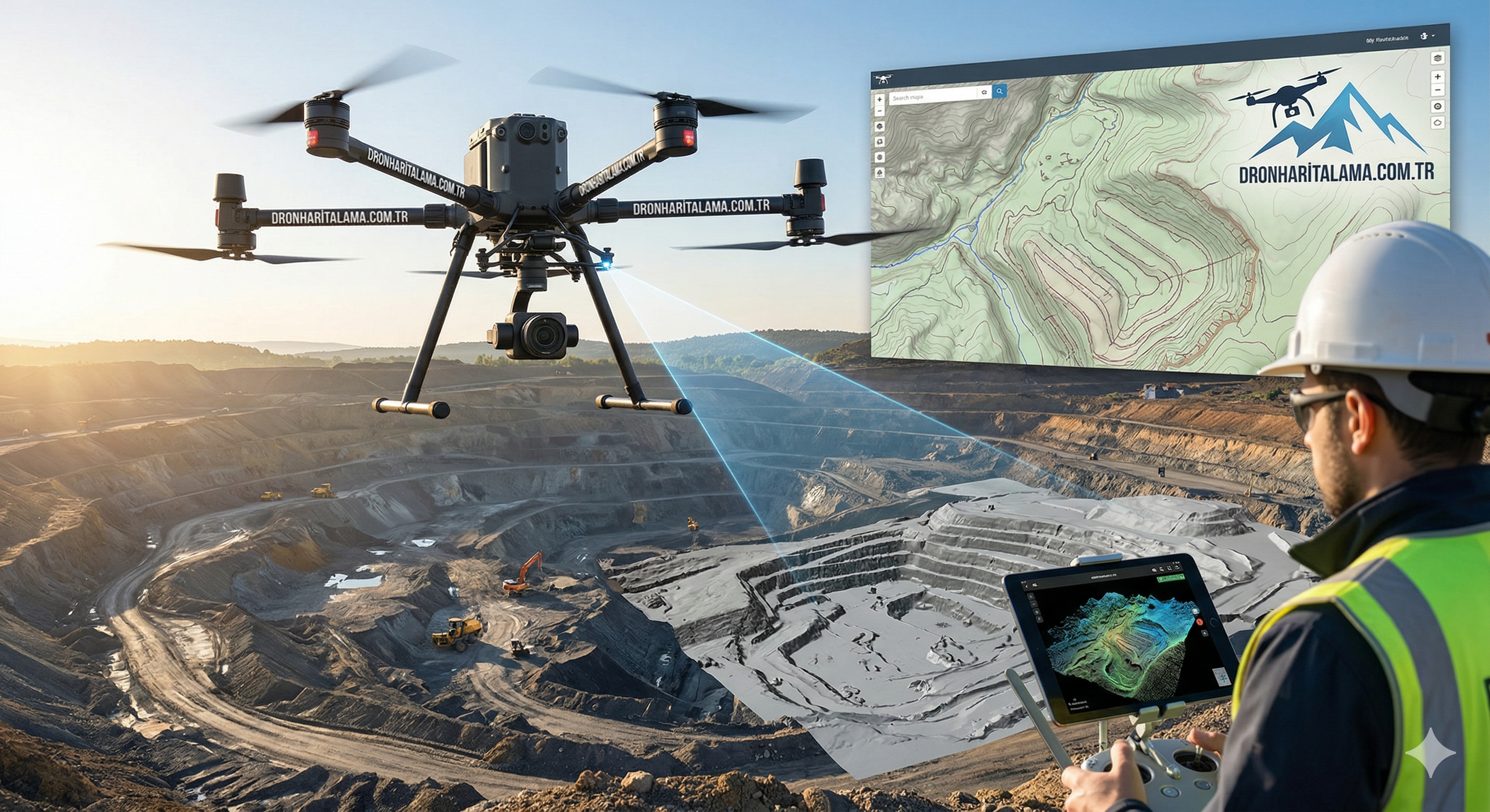 Maden sahaları Dron Haritalama